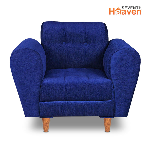 Milan (3+1+1) Seater Sofa - ( Premium Molfino Fabric-  Blue )