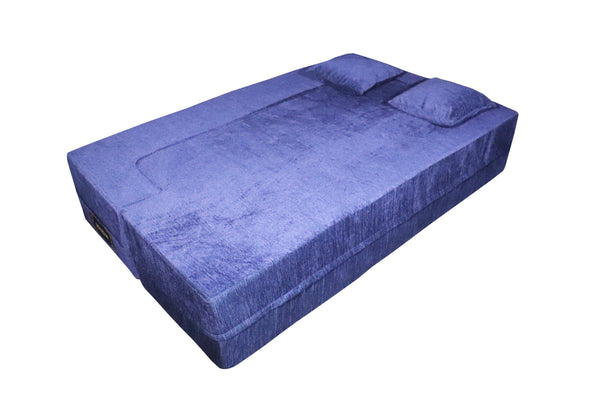 FlipperX Sofa Cum Bed Cover - 3 Seater, Plain Cushion ( Premium Molfino Fabric, Purple )