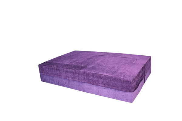 Flipper X Sofa Cum Bed Cover - 3 Seater, Plain Cushion ( Premium Molfino Fabric, Purple )