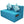 Rejoice Sofa Cum Bed - 2 Seater, Printed Cushion (Jute Fabric- Sky Blue)