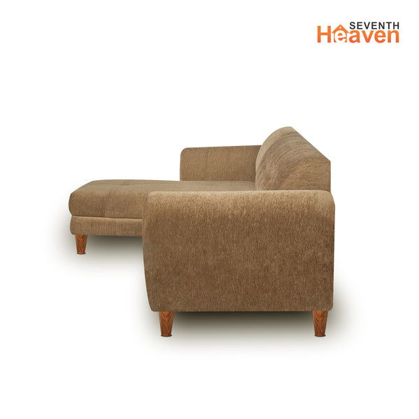 Milan 6 Seater Sofa Left Corner- ( Premium Molfino Fabric- Beige )