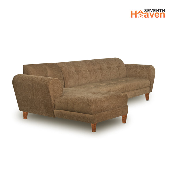 Milan 6 Seater Sofa Left Corner- ( Premium Molfino Fabric- Beige )