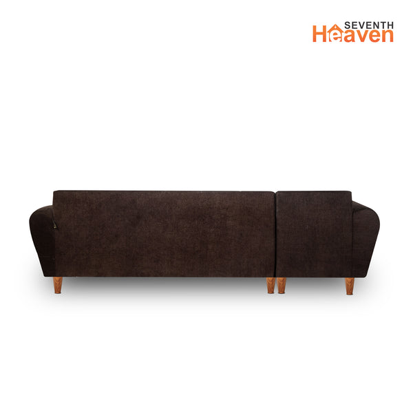 Milan 6 Seater Sofa Right Corner- ( Premium Molfino Fabric- Brown )