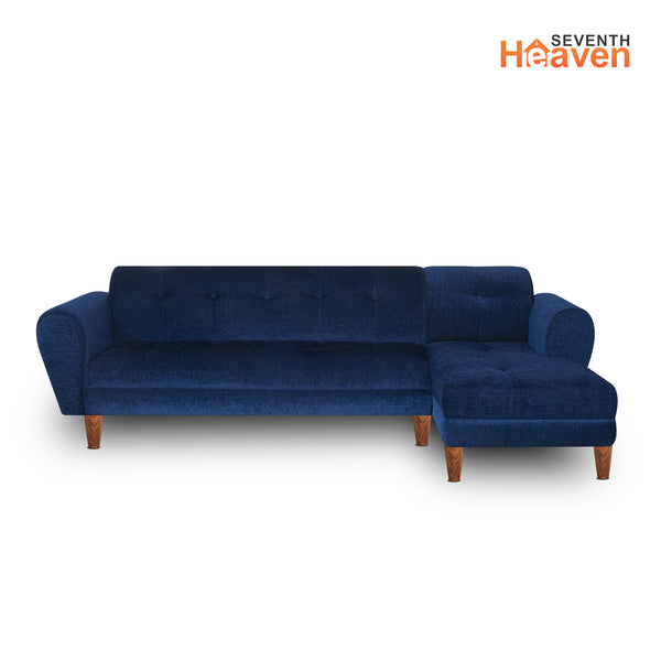 Milan 6 Seater Sofa Right Corner- ( Premium Molfino Fabric- Blue )