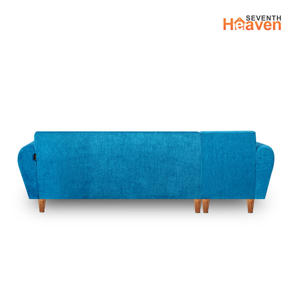 Milan 6 Seater Sofa Left Corner- ( Premium Molfino Fabric- Sky Blue )