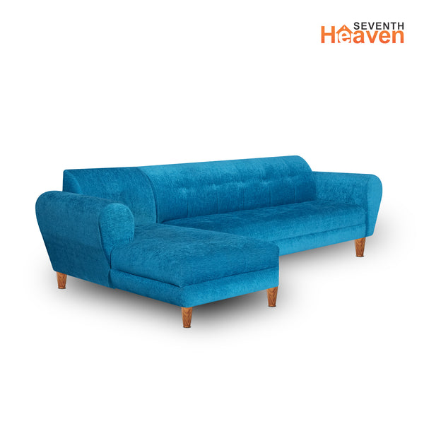 Milan 6 Seater Sofa Left Corner- ( Premium Molfino Fabric- Sky Blue )