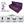 Rejoice Sofa Cum Bed - 3 Seater, Plain Cushion (Premium Molfino Fabric- Purple)