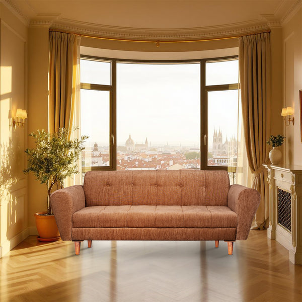 Milan 3 Seater Sofa - ( Premium Molfino Fabric- Beige )