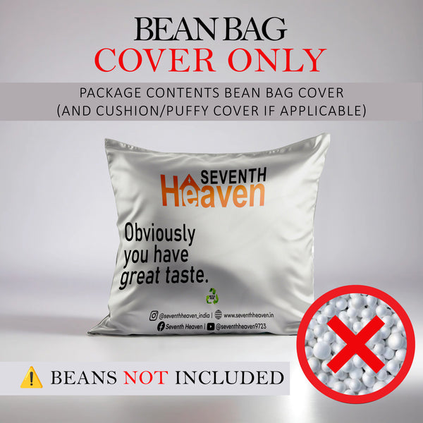 Seventh Heaven 3XL Bean Bag Cover with Footrest & Cushion ( Premium Leatherite - Purple )