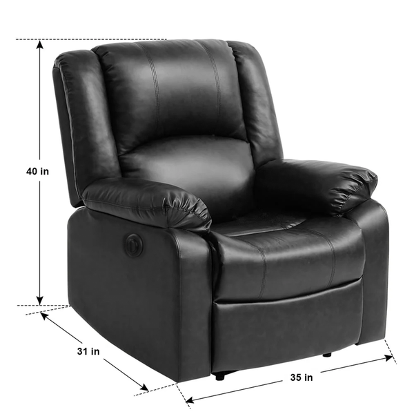 Phoenix 1 Seater Motorised Recliner – ( Spacious, Luxurious & DIY-Friendly - Black )