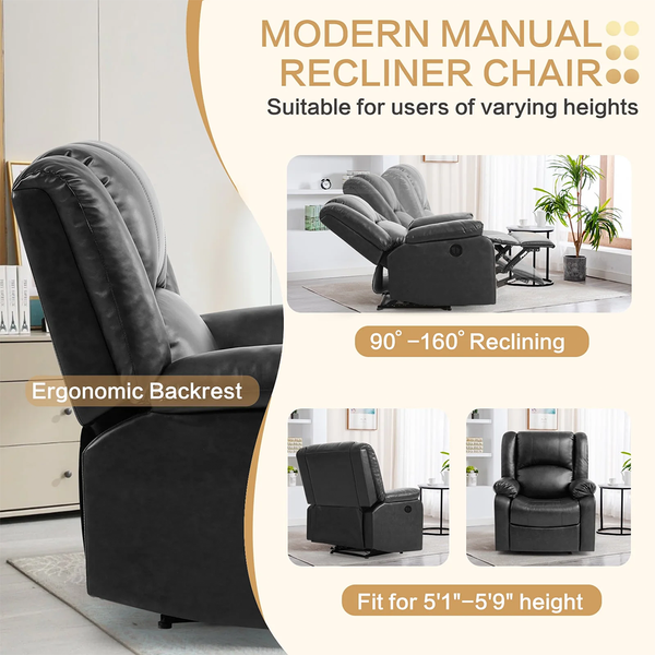 Phoenix 1 Seater Motorised Recliner – ( Spacious, Luxurious & DIY-Friendly - Black )