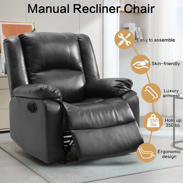 Phoenix 1 Seater Motorised Recliner – ( Spacious, Luxurious & DIY-Friendly - Black )