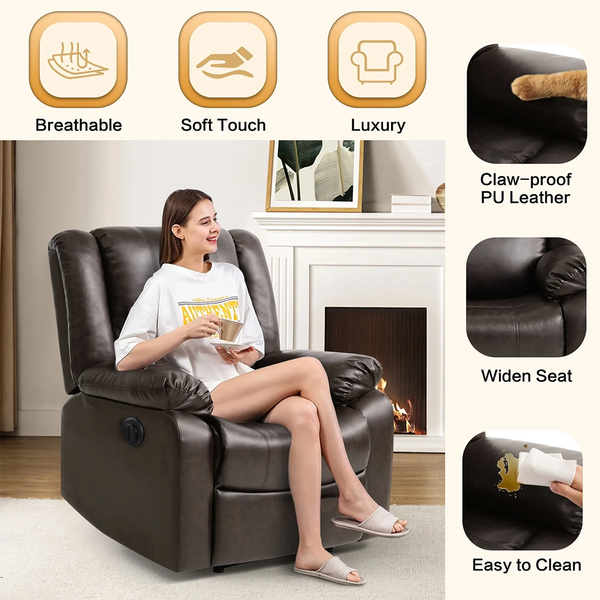 Phoenix 1 Seater Motorised Recliner – ( Spacious, Luxurious & DIY-Friendly - Brown )