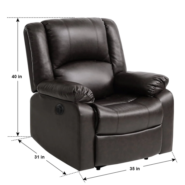 Phoenix 1 Seater Motorised Recliner – ( Spacious, Luxurious & DIY-Friendly - Brown )