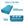 Flipper X Sofa Cum Bed - 3 Seater, Printed Cushion ( Jute Fabric, Sky Blue )