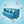 Flipper X Sofa Cum Bed - 3 Seater, Printed Cushion ( Jute Fabric, Sky Blue )