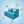 Rejoice Sofa Cum Bed - 2 Seater, Printed Cushion (Jute Fabric- Sky Blue)