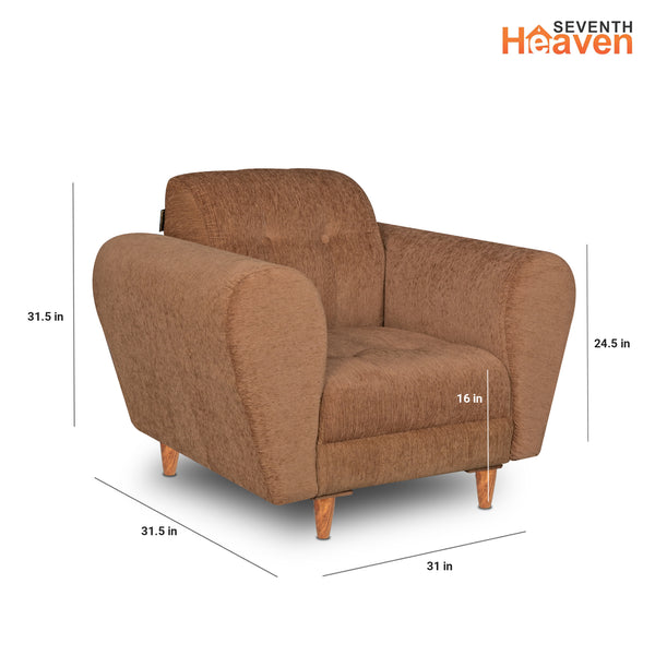 Milan (3+1+1) Seater Sofa - ( Premium Molfino Fabric- Beige )