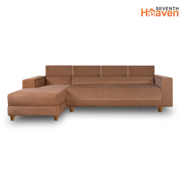 Berlin 6 Seater Sofa Left Corner- ( Premium Molfino Fabric- Beige )