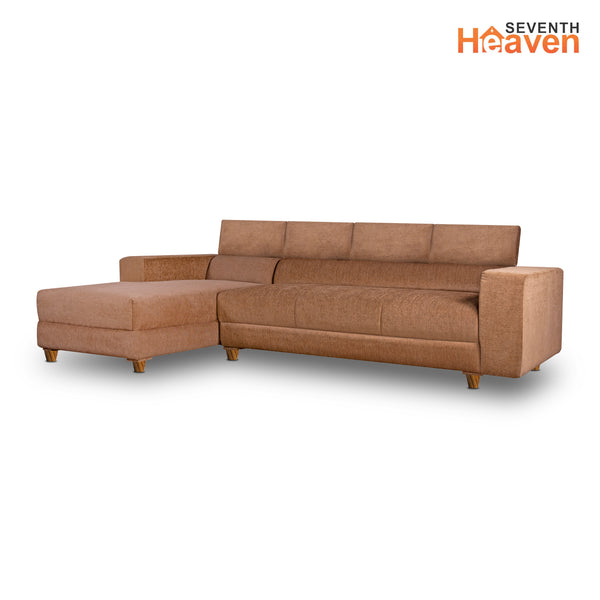 Berlin 6 Seater Sofa Left Corner- ( Premium Molfino Fabric- Beige )