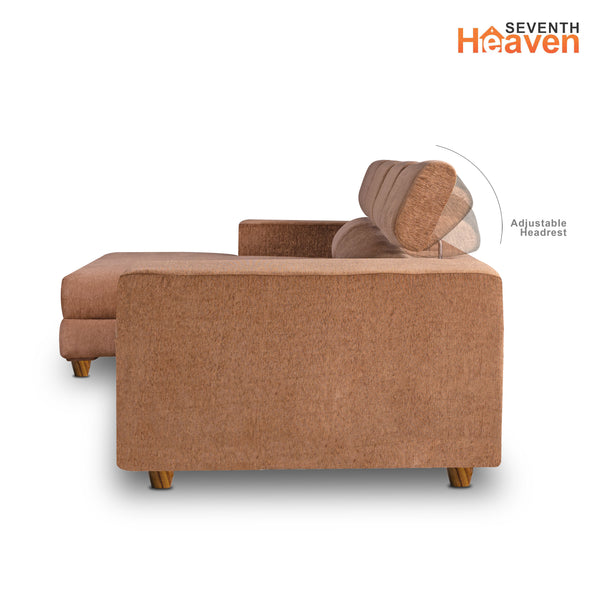 Berlin 6 Seater Sofa Left Corner- ( Premium Molfino Fabric- Beige )