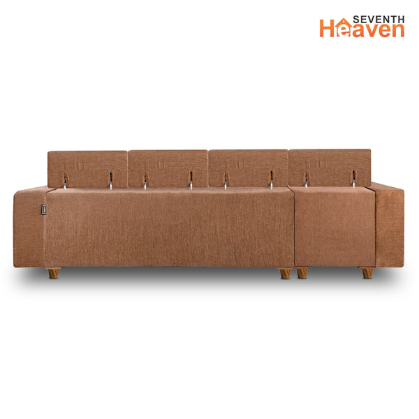 Berlin 6 Seater Sofa Left Corner- ( Premium Molfino Fabric- Beige )