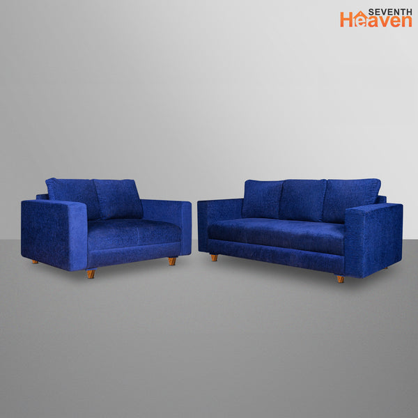 Rio 5 Seater Sofa- (3+2) ( Premium Molfino Fabric- Blue )