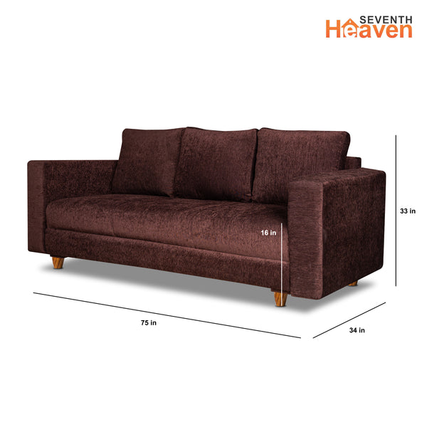 Rio 5 Seater Sofa- (3+1+1) ( Premium Molfino Fabric- Brown )