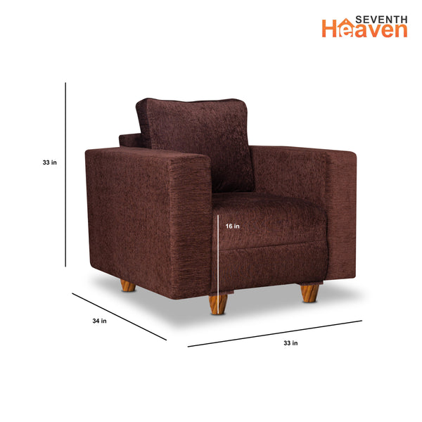 Rio 5 Seater Sofa- (3+1+1) ( Premium Molfino Fabric- Brown )