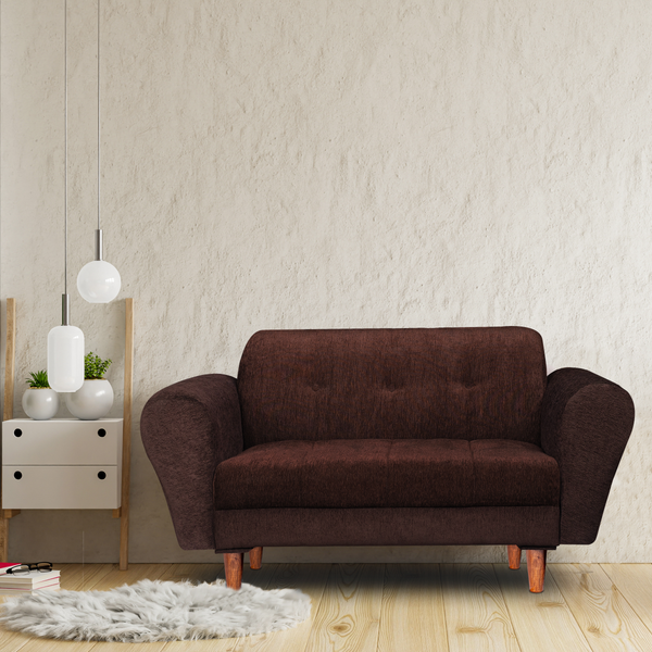 Milan 2 Seater Sofa - ( Premium Molfino Fabric- Brown )