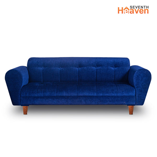 Milan 4 Seater with Ottoman- ( Premium Molfino Fabric- Blue )
