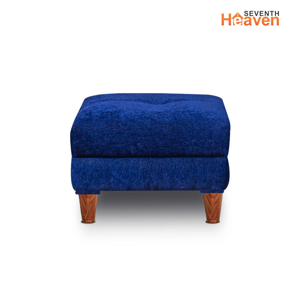 Milan 4 Seater with Ottoman- ( Premium Molfino Fabric- Blue )