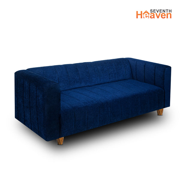 Tokyo 3 Seater Sofa - ( Premium Molfino Fabric- Blue )