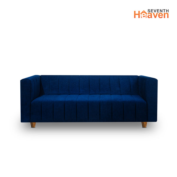 Tokyo 3 Seater Sofa - ( Premium Molfino Fabric- Blue )