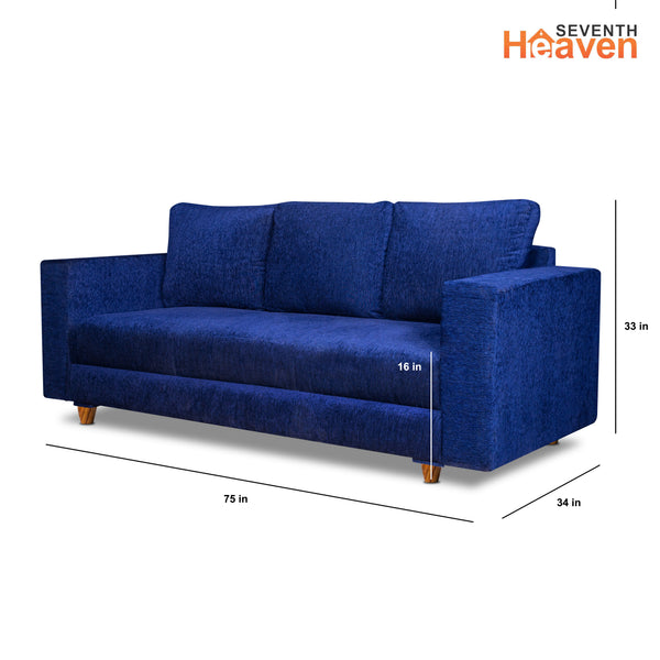 Rio 5 Seater Sofa- (3+2) ( Premium Molfino Fabric- Blue )