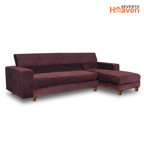 Berlin 6 Seater Sofa Right Corner- ( Premium Molfino Fabric- Browm )