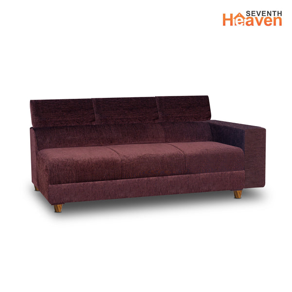 Berlin 6 Seater Sofa Left Corner- ( Premium Molfino Fabric- Brown )