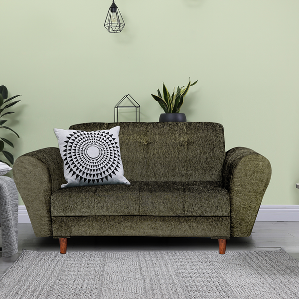 Milan 2 Seater Sofa - ( Premium Molfino Fabric-Green )