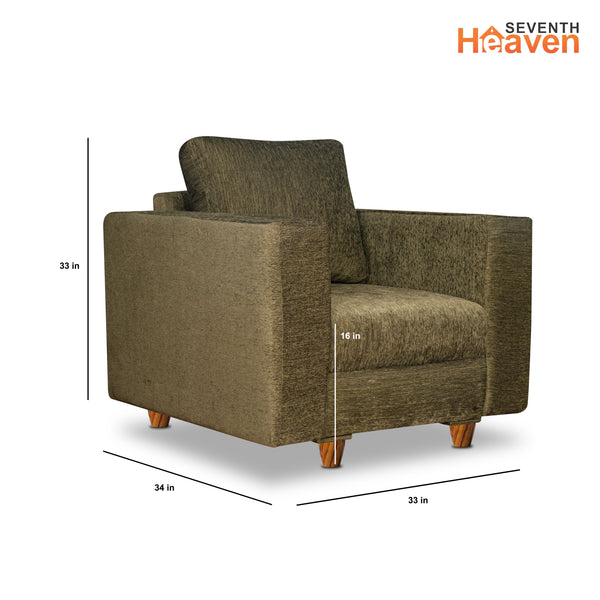 Rio 5 Seater Sofa- (3+1+1) ( Premium Molfino Fabric- Green )