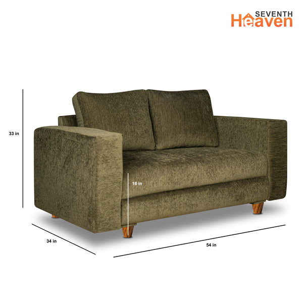 Rio 5 Seater Sofa- (3+2) ( Premium Molfino Fabric- Green )