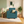 London 1 Seater Sofa- ( Plush Suede Fabric- Teal)