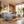 Sydney 5 Seater Sofa Set with 2 Ottoman- ( Plush Suede Fabric- Grey )