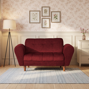 Milan 2 Seater Sofa - ( Premium Molfino Fabric- Maroon )