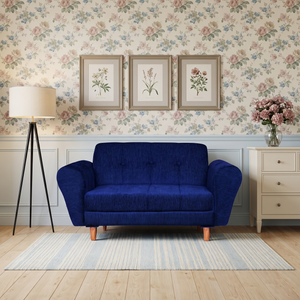 Milan 2 Seater Sofa - ( Premium Molfino Fabric- Blue )
