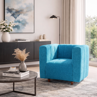 tokyo 1 seater sofa premium molfino fabric finish color sky blue
