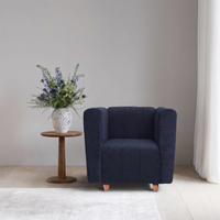 tokyo 1 seater sofa premium molfino fabric finish color black