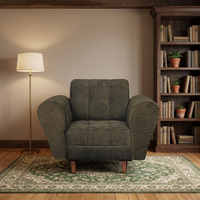 1 seater milan sofa chenille molfino fabric finish color green