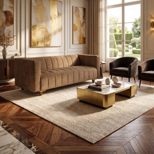 Tokyo 3 Seater Sofa - ( Premium Molfino Fabric- Beige )