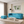 Tokyo 4 Seater Sofa Set with Ottoman- ( Premium Molfino Fabric- Sky Blue )