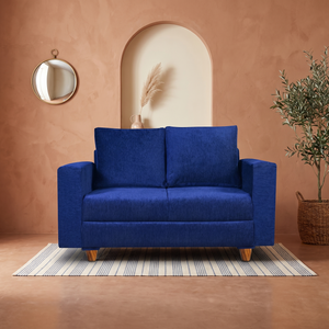 Rio 2 Seater Sofa- ( Premium Molfino Fabric- Blue )